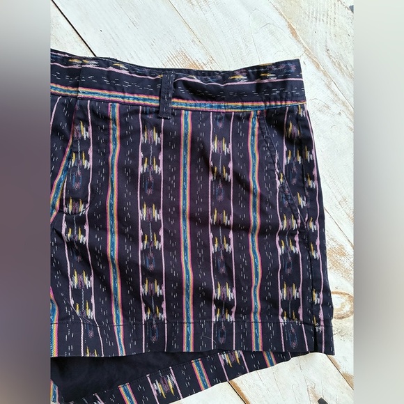 GAP City Short Chino Aztec Stripes Navy Blue casual boho everyday preppy 14 EUC - Picture 9 of 16